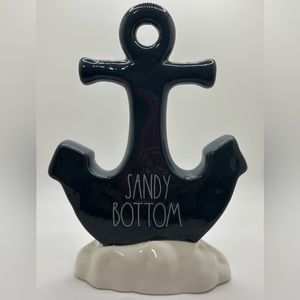 NWT Rae Dunn Ceramic Sandy Bottom Anchor Grey Decor